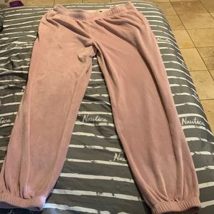 soft pink joggers